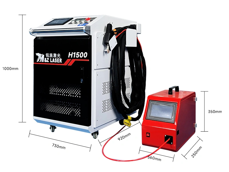 Hot sale aluminum handheld laser welder 1500w 4 in 1 fiber laser welding cleaning cutting machine for metal stainless steel