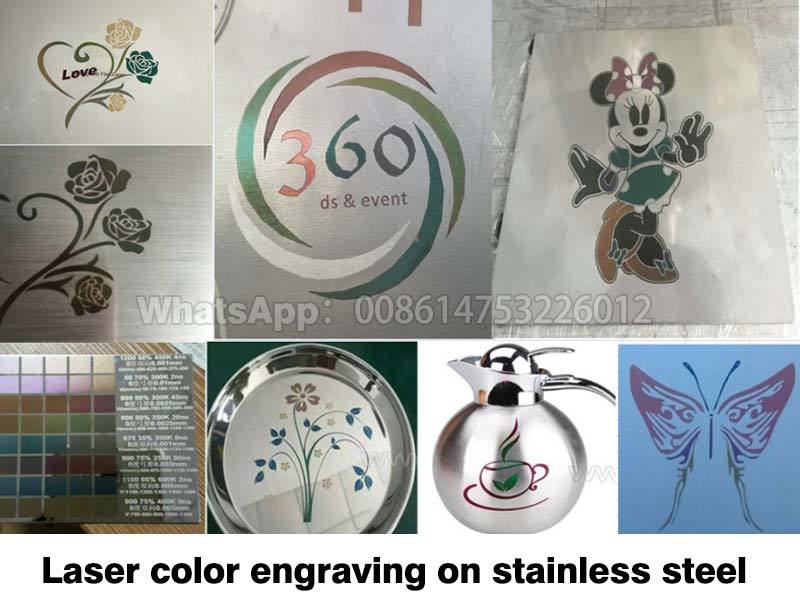 stainless steel color laser engraving